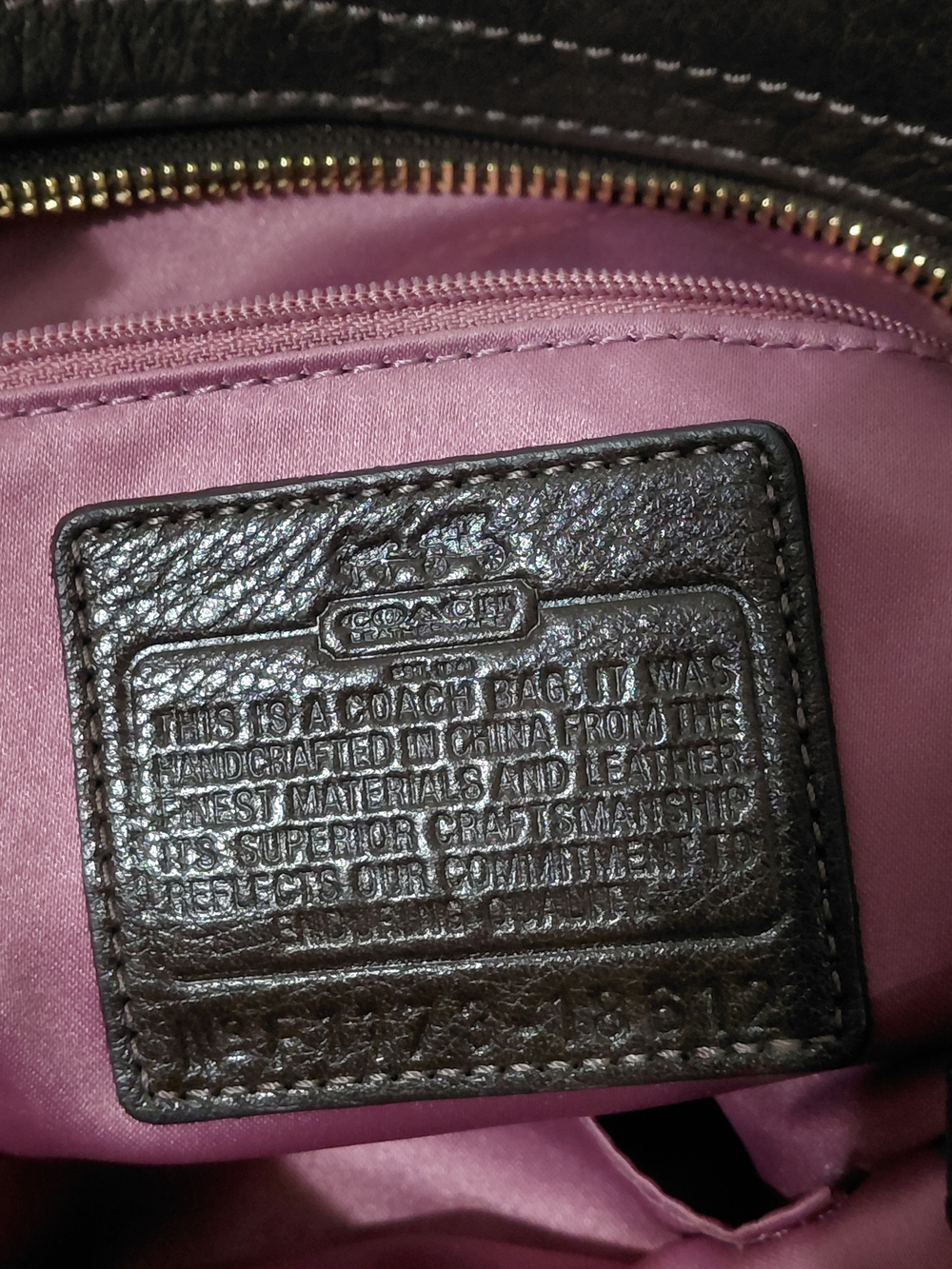Coach Dark Brown Leather Shoulder Bag with Gold Hardware Madison 16612. - Picture 3 of 3